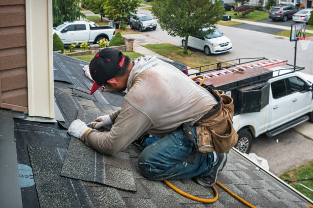 Professional Storm Damage Roof Repair technician working in Goshen, IN